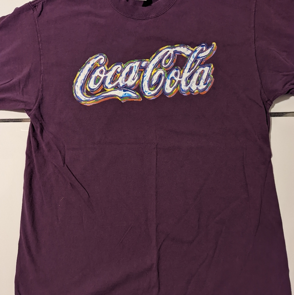 Vintage Y2K purple Coca-cola shirt Large